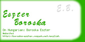 eszter boroska business card